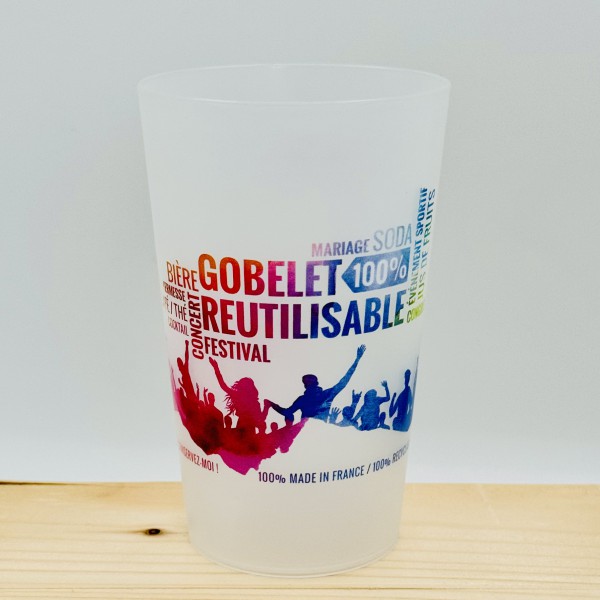 Gobelet Photo impression quadri sup. à 5000ex.