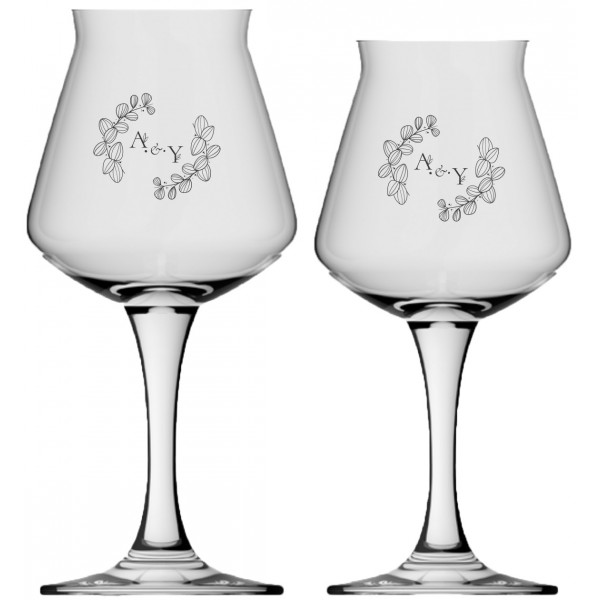 Custom glasses, 1-color screen printing