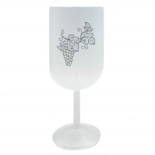 Verre à vin réutilisable imprimé (empilable)