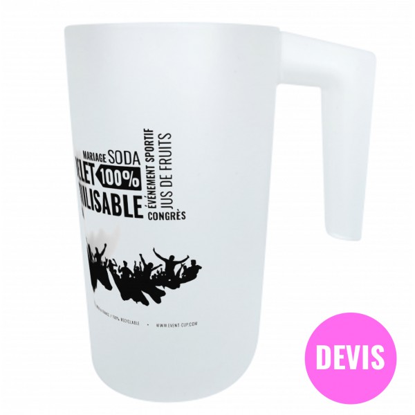 Carafe 1,5L impression sérigraphie J+10 ouvrés (sur devis)