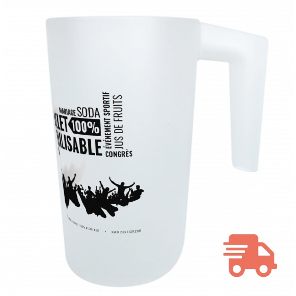 Pitcher without spout 1,6L 1 color printing D+6 working days