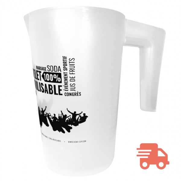 Pitcher with spout 1,6L 1 color printing D+6 working days