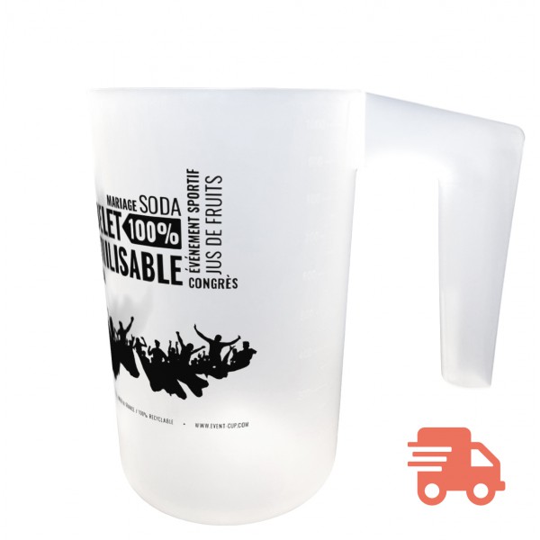 Pitcher without spout 1,1L 1 color printing D+6 working days