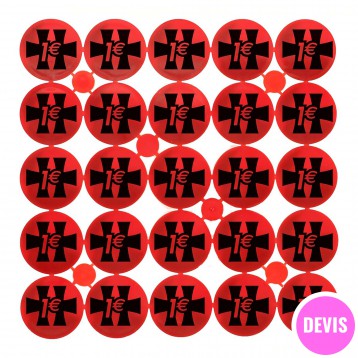 La PLAK : plaque de 25 jetons personnalisés (sur devis)