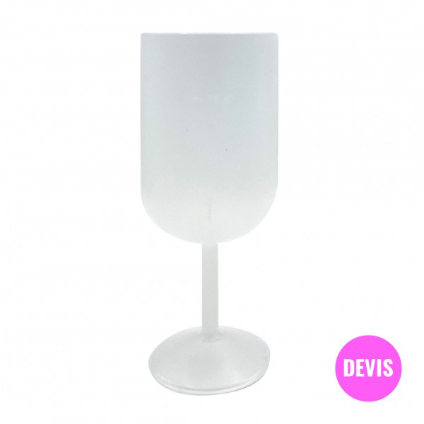Blank reusable wine glass (stackable) (on quotation)