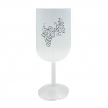 Printed reusable wine glass (stackable)
