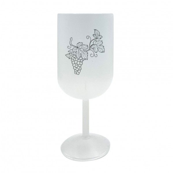 Copa de vino reutilizable impresa (apilable)