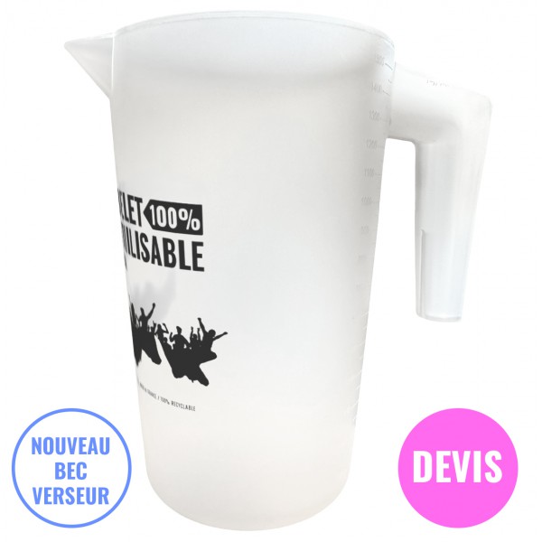 Jarra sem bico 1,6L impressão a 1 cor (orçamento)