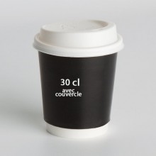 Bicchiere di cartone 30cl con coperchio