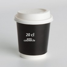 Bicchiere di cartone 20cl con coperchio
