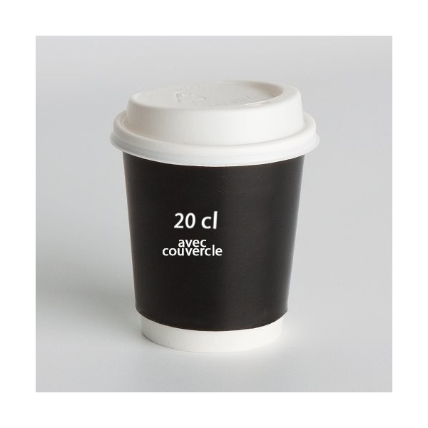 Bicchiere di cartone 20cl con coperchio
